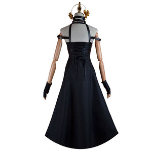 Women Spy x Family Costume Yor Forger Briar Cosplay Black Dress with A Jolly Costume Women Spy x Family Costume Yor Forger Briar Cosplay Black Dress with A Jolly Costume