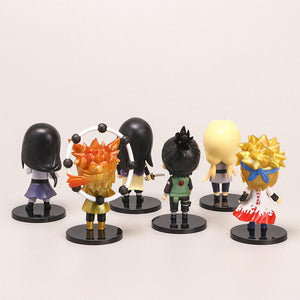 6Pcs 9cm Cute Chibi Naruto Figure Naruto 4th Hokage Orochimaru Figure Toys