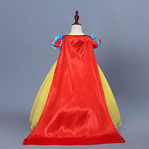 Kid's Snow White Costume Princess Costumes Puff Sleeve Dress With Accessories