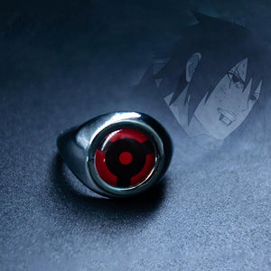 10PCS Naruto Accessories Uchiha Clan All Sharingan Printed Rings With Box