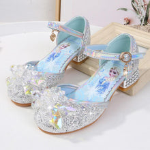 Load image into Gallery viewer, Kids Disney Frozen Costume Princess Elsa Anna Cosplay Crystal Low Heel Shoes
