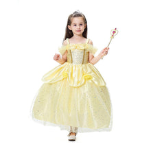Load image into Gallery viewer, Beauty and the Beast Costume Princess Belle Costumes Yellow Dress With Accessories For Girls