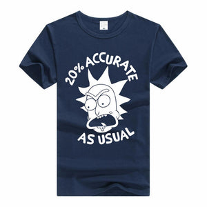 Mens Rick and Morty Cotton As Usual Tee Shirt Crew Neck Printed Summer Casual Tops