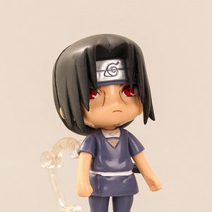 3PCS 9cm Naruto Figure Cute Chibi Uchiha Itachi 3 Kinds Figure Toys