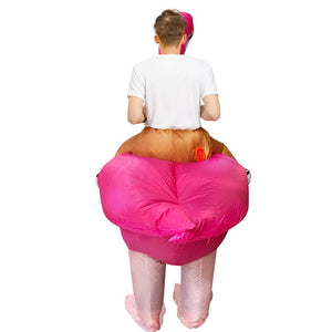 Inflatable Flamingo Rider Cosplay Costume  Halloween Christmas Party For Adults