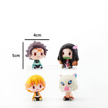 Load image into Gallery viewer, 10Pcs Demon Slayer Figure Kamado Tanjirou Kamado Nezuko Figure Sitting Cute Chibi Toys