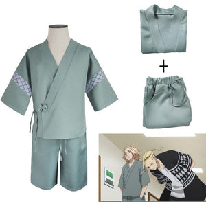 Tokyo Revengers Costume Sano Manjiro Costume Kimono Set For Men and Kids