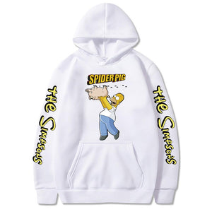 The Simpsons Printed Pullover Trainning Suit Hoodie Sweatshirt Unisex