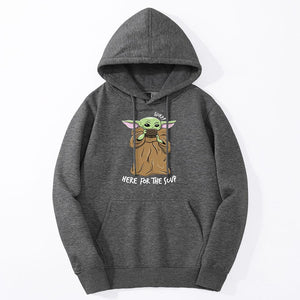 Mens Star Wars Printed Solid Color Mandalorian Men Hoodie Sweatshirt