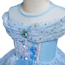Load image into Gallery viewer, Costume Princess Elsa Cosplay Dress For Girls Birthday Party Dress With Accessories