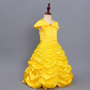 Kid's Beauty and the Beast Costume Princess Belle Costumes Yellow Dress With Accessories