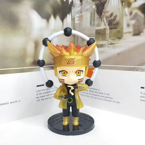 6Pcs 9cm Cute Chibi Naruto Figure Naruto 4th Hokage Orochimaru Figure Toys