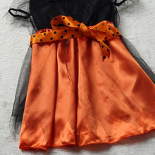Load image into Gallery viewer, Girls Witch Costume Dress Halloween Witch Cosplay Dress with Witch Hat