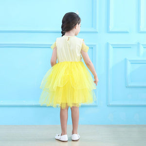Kid's Beauty and the Beast Costume Princess Belle Costumes Yellow Dress With Accessories