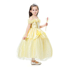 Load image into Gallery viewer, Beauty and the Beast Costume Princess Belle Costumes Yellow Dress With Accessories For Girls