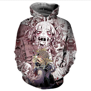 Mens My Hero Academia Printed Pullover Trainning Suit Hoodie Sweatshirt