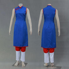 Load image into Gallery viewer, Women and Kids Dragon Ball Costume Chichi Cosplay Before Marry Blue Suit Set