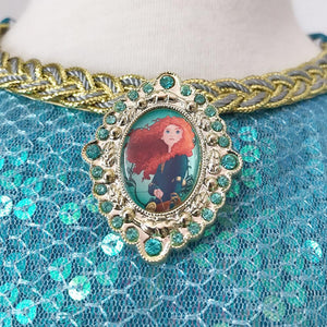 Brave Costume The Princess Merida Cosplay Dress With Belt Birthday Party Dress For Grils