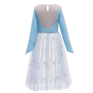 Kids Frozen Costume Princess Elsa Cosplay Birthday or Party Dress With Accessories