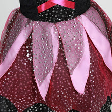 Load image into Gallery viewer, Girls Witch Costume Dress Halloween Witch Cosplay Dress Set with Witch Hat