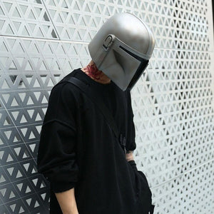 Star Wars Hasbro Galaxy's Outer Edge Trading Post The Mandalorian Battle-Worn Mask Gray