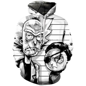 Mens Rick and Morty Hoodies Pullover 3D Printed Sweatshirts