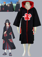 Load image into Gallery viewer, Men and Kids Anime Naruto Costume Akatsuki Cloak Itachi Cape Cosplay