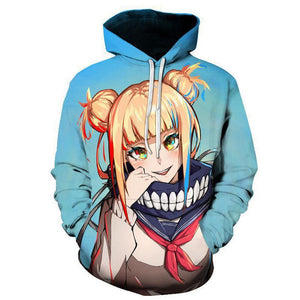 Mens My Hero Academia Printed Pullover Trainning Suit Hoodie Sweatshirt