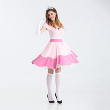 Load image into Gallery viewer, Womens Snow White as Princess Cosplay Pink Dress Costume With Handband and Gloves