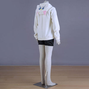 Women and Kids Sailor Moon Costume White Cat Artemis Embroidered Cosplay Sweatshirt