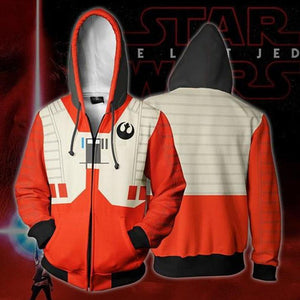 Mens Star Wars Jacket Darth Vader Printed Zippered Hoodie Sweatshirt