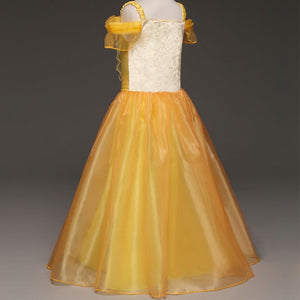 Kid's Beauty and the Beast Costume Princess Belle Costumes Yellow Dress With Accessories