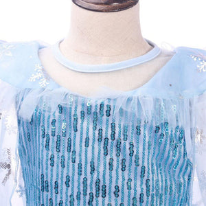 Kids Frozen Costume Princess Elsa Cosplay Birthday or Party Dress With Accessories