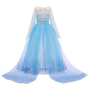 Kids Frozen Costume Princess Elsa Anna Cosplay Birthday or Party Dress With Accessories
