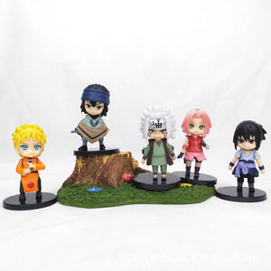 12Pcs 6cm Cute Chibi Naruto Figure Naruto Itachi Gaara Kakashi Sasuke Figure Toys