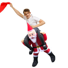 Load image into Gallery viewer, Inflatable Santa Claus Rider Cosplay Costume Blow Up Suit Halloween Christmas Party For Adults