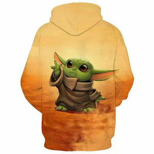 Mens Star Wars Mandalorian Printed Pullover Hoodie Sweatshirt