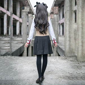 Women and Kids Fate Stay Night Costume Rin Tohsaka Cosplay School Uniform Full Sets