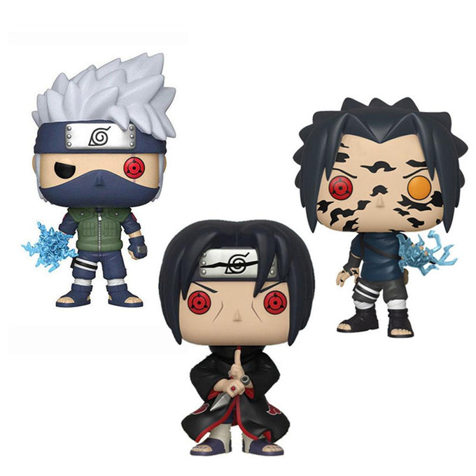 10cm Height Naruto Figure Cute Chibi Kakashi Uchiha Itachi Sasuke Figure Toys