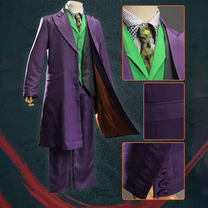 DC Batman The Dark Knight The Joker Full Suit Purple Suits Cosplay Costume