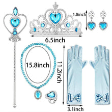 Load image into Gallery viewer, Kids Frozen Costume Princess Elsa Cosplay Birthday or Party Blue Dress With Accessories
