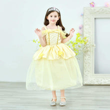 Load image into Gallery viewer, Beauty and the Beast Costume Princess Belle Costumes Yellow Dress With Accessories For Girls