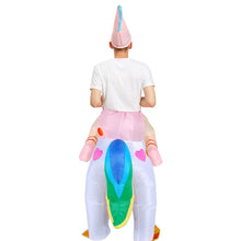 Load image into Gallery viewer, Inflatable Rainbow Tail Unicorn Cosplay Costume Halloween Christmas Party For Adults and Kids