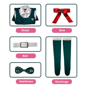 5 PCS Danganronpa Costume Sonia Nevermind Cosplay Dress Set Sailor Suit