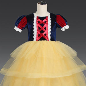Princess Snow White Costume Generic Dress Up with Accessories for Girls Party