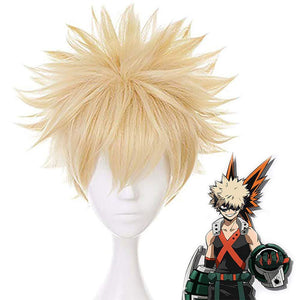 My Hero Academia Bakugou Katsuki Training/Gym Suit Costumes With Wigs Unisex