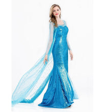 Load image into Gallery viewer, Women&#39;s Frozen Costume Princess Elsa Cosplay Sequin Dress With Wig
