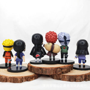 12Pcs 6cm Cute Chibi Naruto Figure Naruto Itachi Gaara Kakashi Sasuke Figure Toys