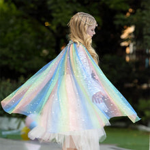 Load image into Gallery viewer, Kids Frozen Snow White Beauty and the Beast Costume Princess Elsa Anna Belle Cosplay Rainbow Capes Robe