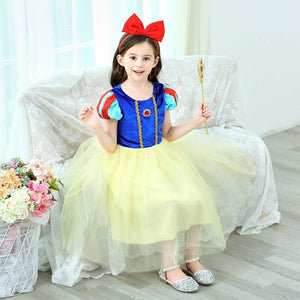 Princess Costume Snow White Summer Dress With Accessories For Girls Party